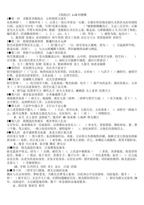 《西游记》1-10回