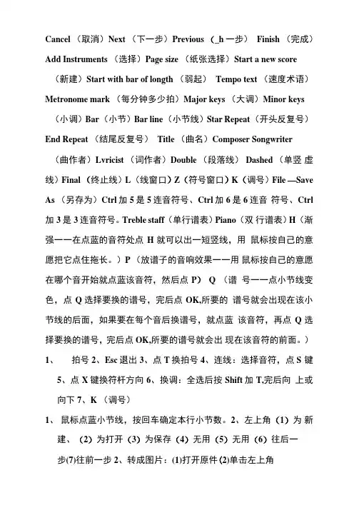 打五线谱sibelius一切技法