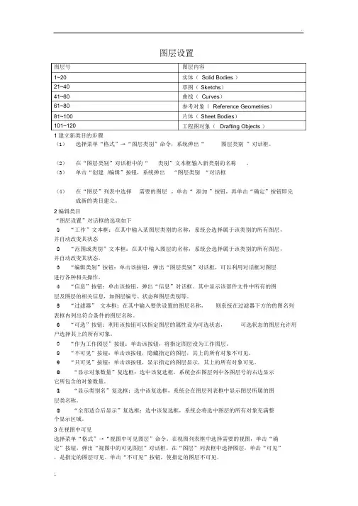 ug图层设置教程