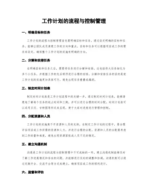 工作计划的流程与控制管理