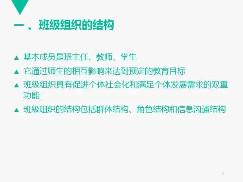 班级组织的结构与功能PPT幻灯片