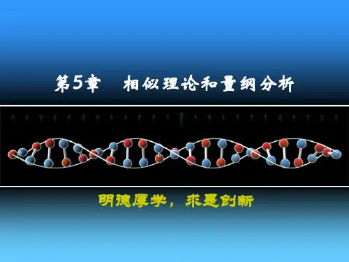 工程流体力学：第5章 相似理论和量纲分析