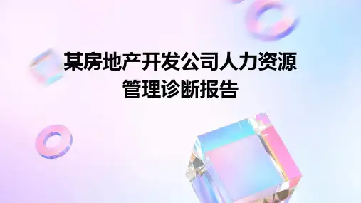 某房地产开发公司人力资源管理诊断报告