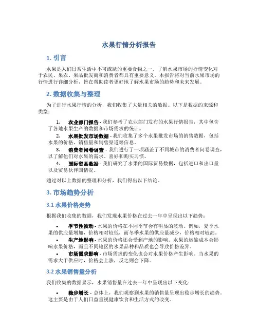 水果行情分析报告