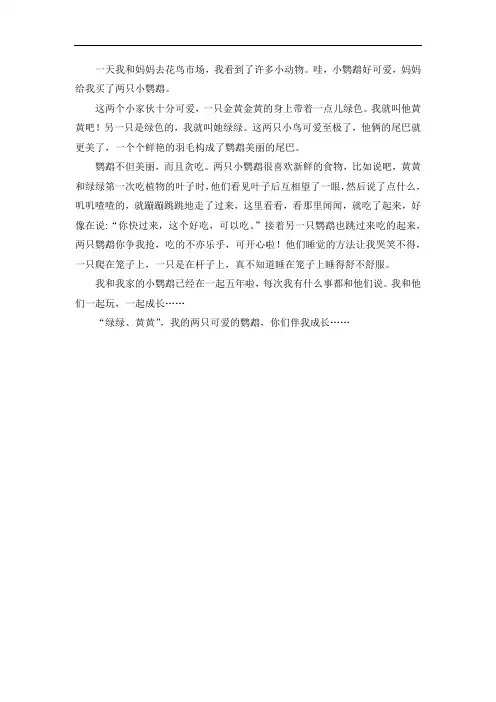 我的动物朋友(四年级下第四单元)
