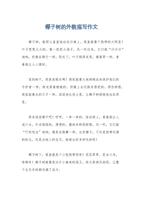 椰子树的外貌描写作文