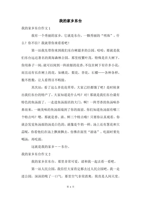 我的家乡东台