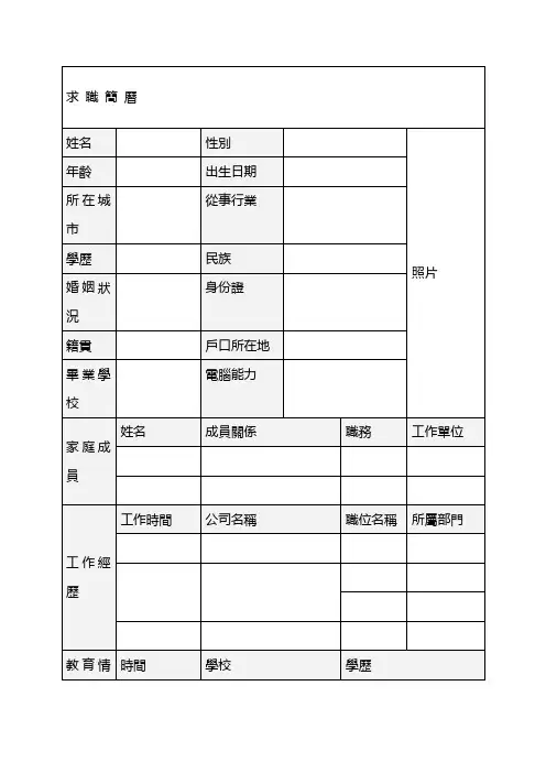 优秀精美简历模板集合(四处收集认真挑选精心整理吐血推荐永久免费)
