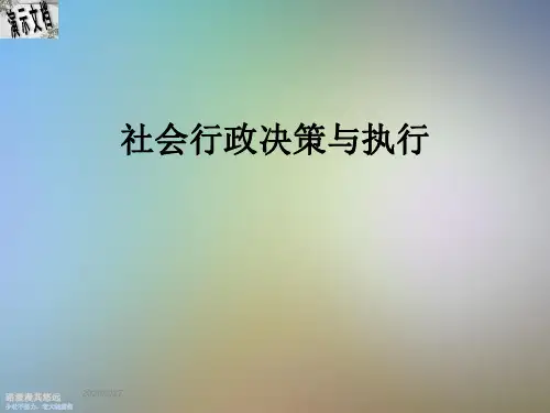 社会行政决策与执行