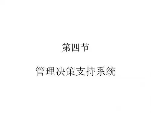 管理决策支持系统