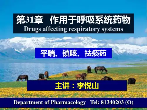 呼吸系统药物ppt课件