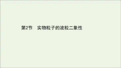 高中物理第6章波粒二象性2实物粒子的波粒二象性课件鲁科版选择性必修3