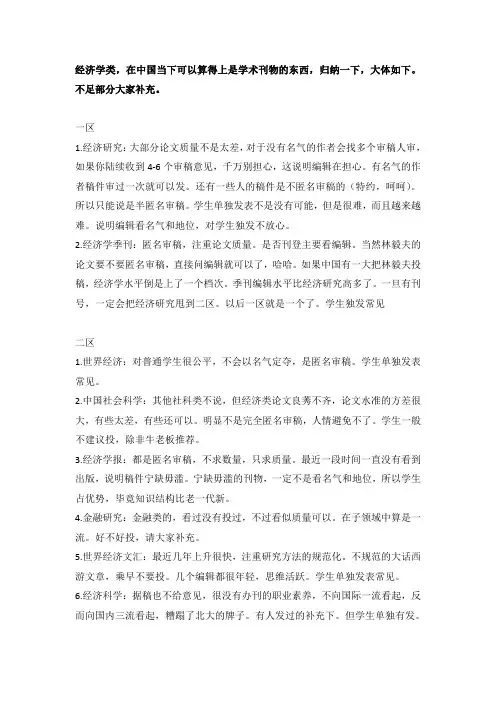 经济管理类投稿经验(cssci期刊)
