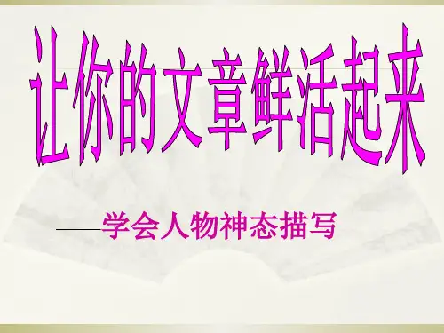 学会人物神态描写精品PPT课件
