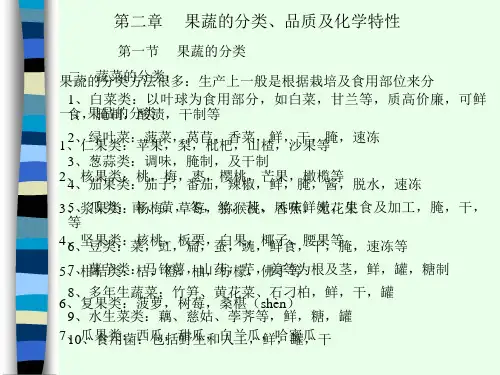 果蔬分类