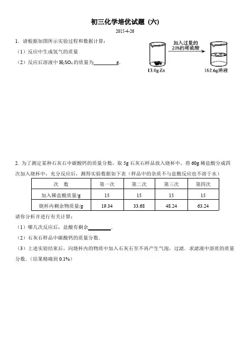 (完整版)初三化学培优试题(九)