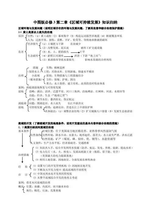 中图版必修3第二章知识归纳