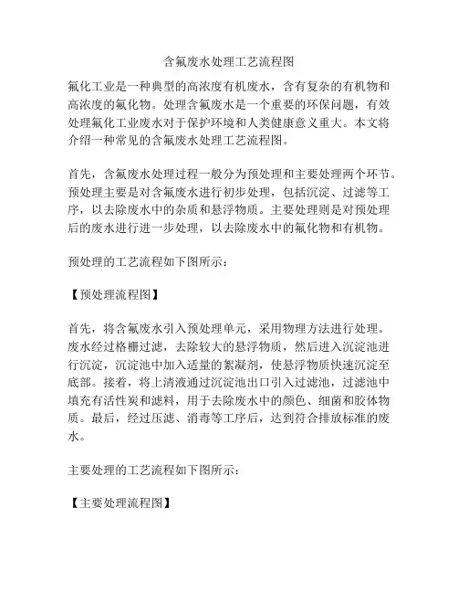 含氟废水处理工艺流程图