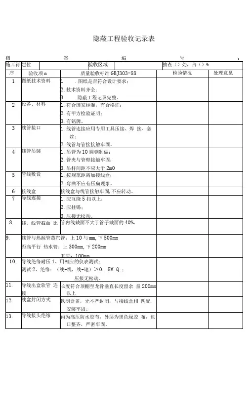 接管验收记录表格大全(13个)13