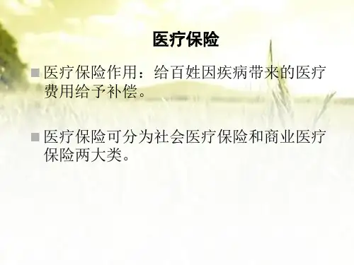 医保政策培训资料ppt