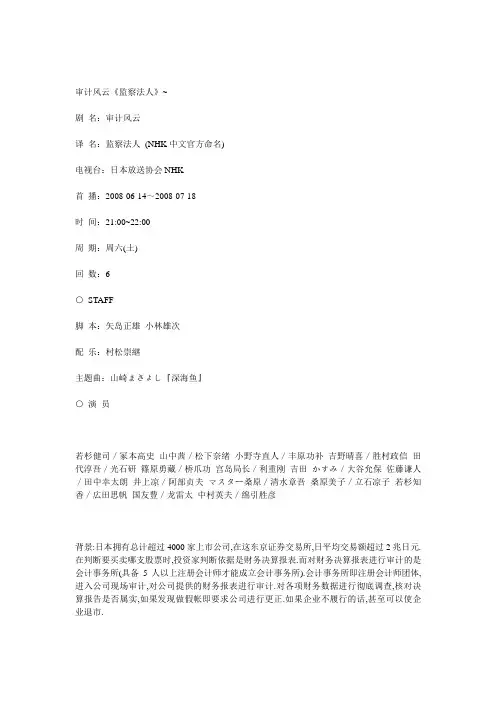 《审计风云》分集详细剧情