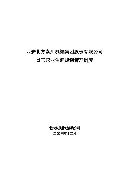 北大纵横-—西安秦川—职业生涯终稿