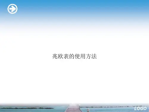 兆欧表的使用方法优选演示