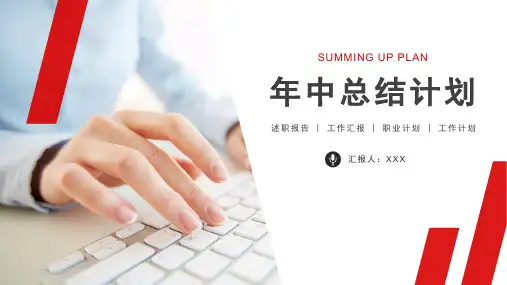 年中工作总结汇报个人报告PPT模板