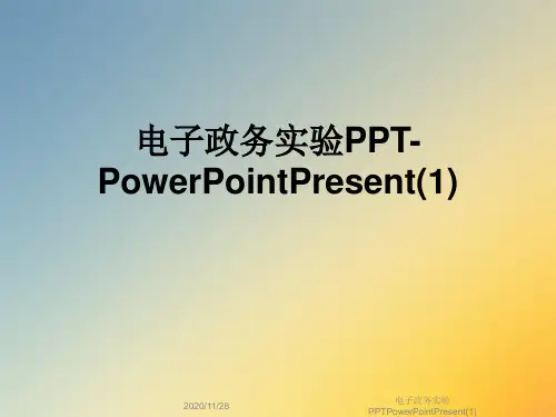 电子政务实验PPTPowerPointPresent(1)