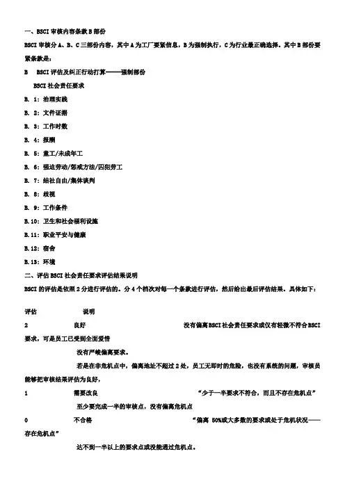 BSCI审核清单