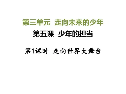 部编版九年级道德与法治下册5.1《走向世界大舞台》课件(共30张幻灯片)