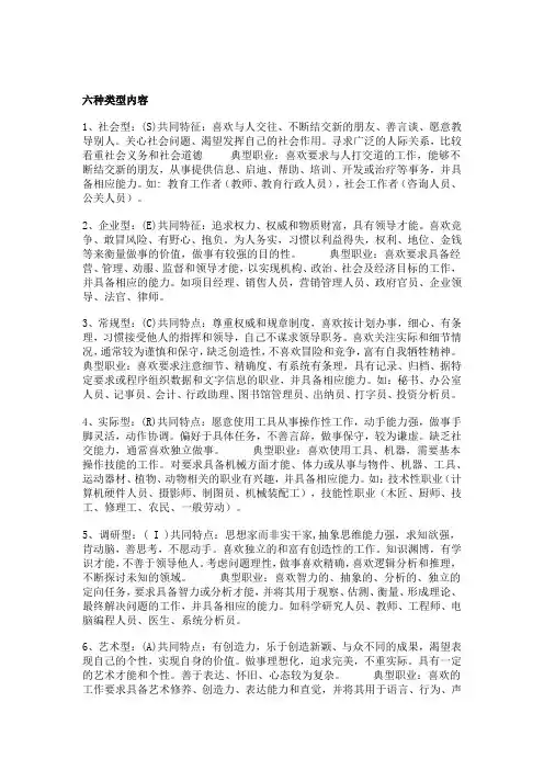 六种类型内容