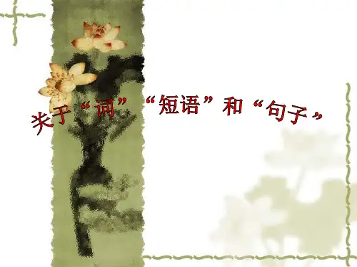 高中现代语法专题复习2