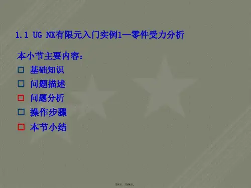 第1章UGNX有限元分析入门–基础实例