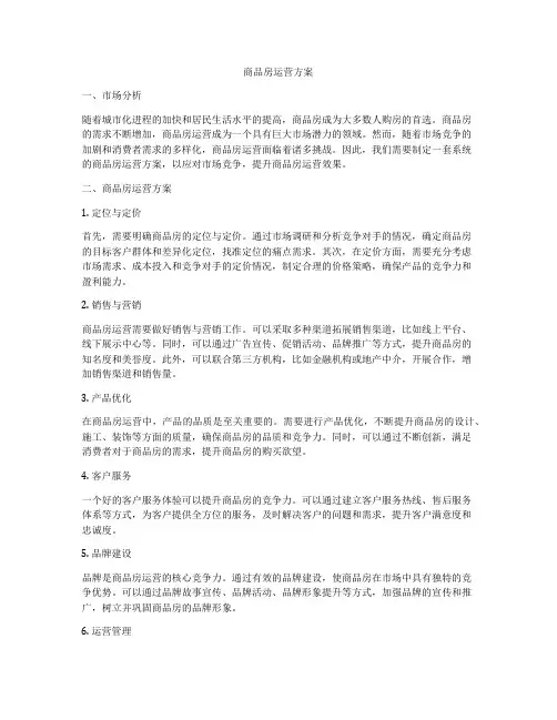 商品房运营方案