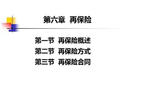 第六章再保险PPT课件