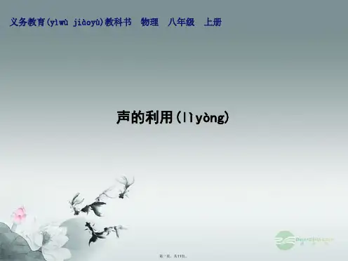 八年级物理上册 2.3 声的利用课件 (新版)新人教版