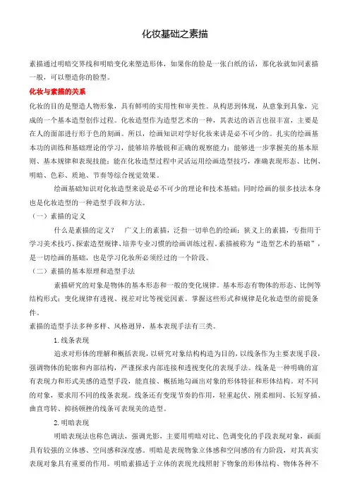 化妆基础之素描