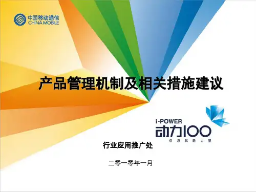 中国移动全网产品管理机制及相关措施建议-PPT课件