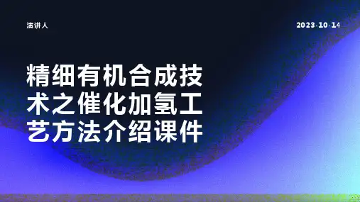 精细有机合成技术之催化加氢工艺方法介绍课件