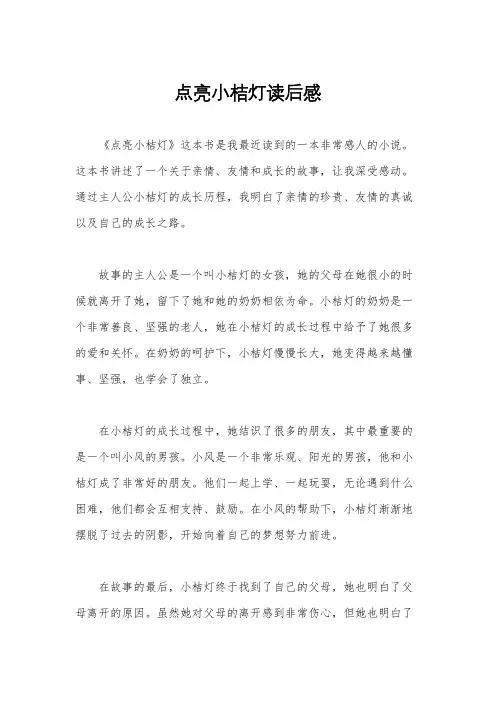 点亮小桔灯读后感