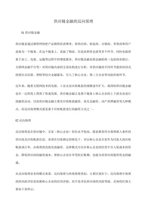 供应链金融的反向保理