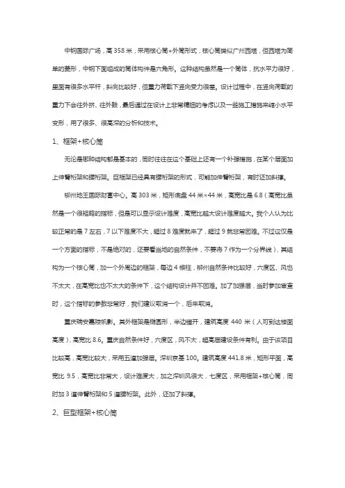 南宁超高层建设的基本情况及结构形式概述