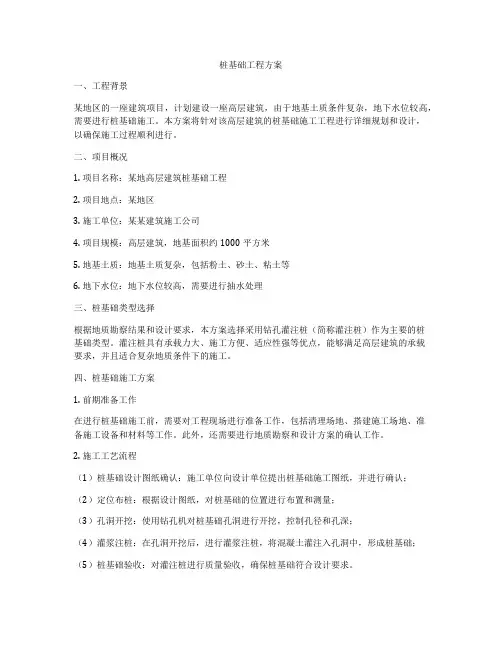 桩基础工程方案