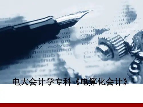 电大会计学专科《电算化会计》ppt课件