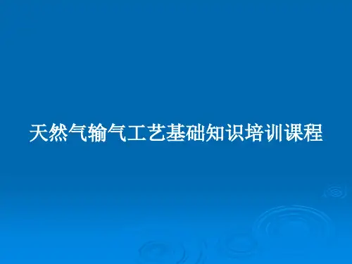 天然气输气工艺基础知识培训课程PPT教案