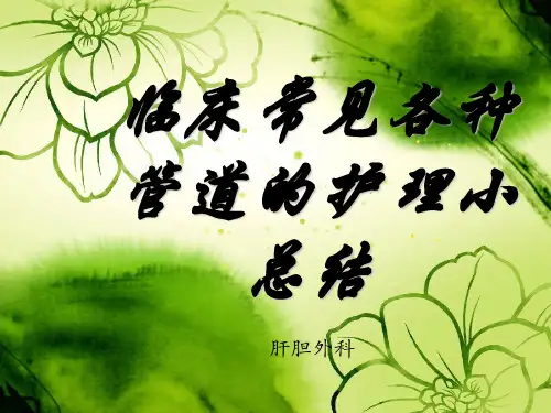 临床常见各种管道的_护理