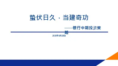2020年银行业中期投资策略报告：蛰伏日久,当建奇功-2020.06.28