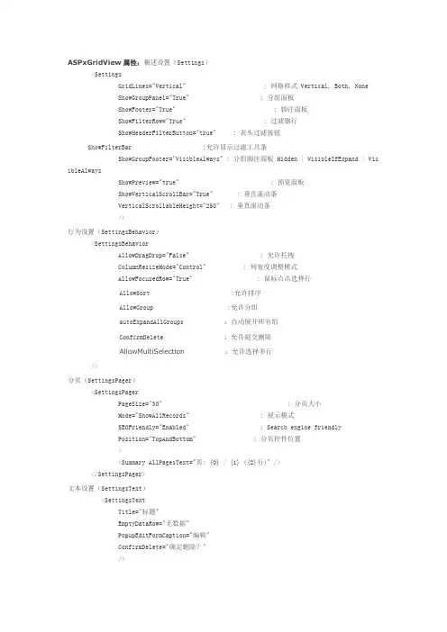 gridview控件用法介绍