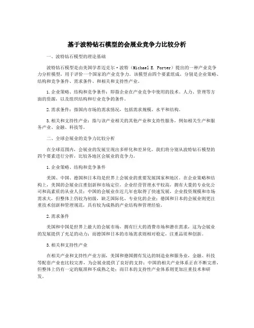 基于波特钻石模型的会展业竞争力比较分析